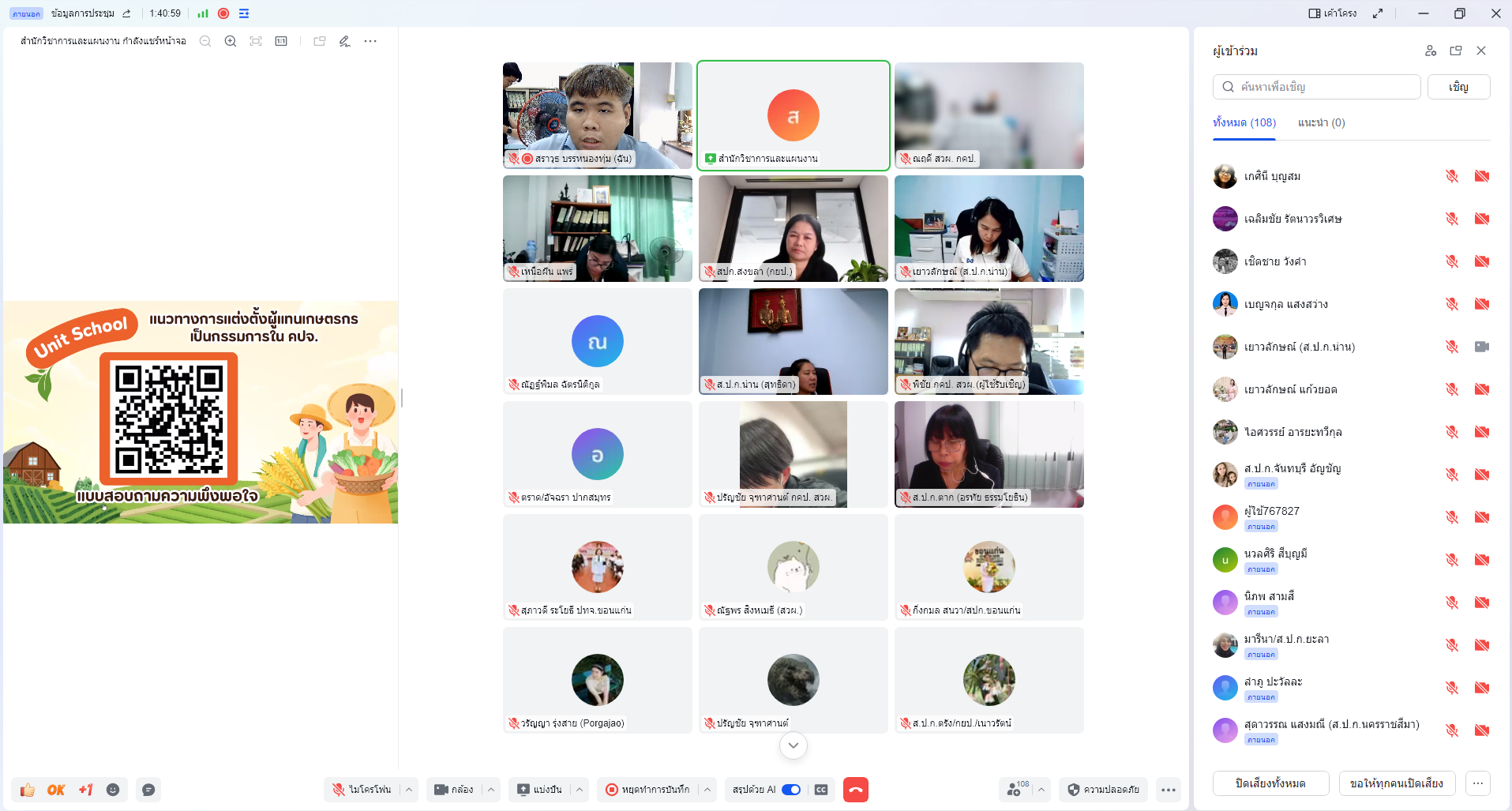 title - Unit School หัวข้อ “แนวทางการแต่งตั้งผู้แทนเกษตรกรเป็นกรรมการ ในคณะกรรมการปฏิรูปที่ดินจังหวัด”